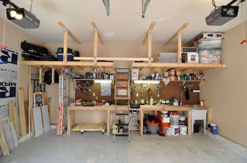 Diy Overhead Garage Storage Ideas Cabinet Systems